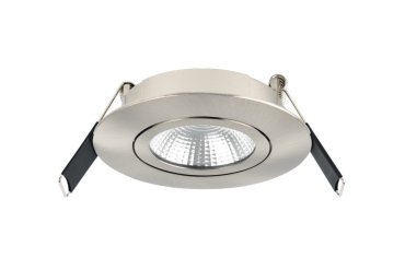 Integral LED Lux Ultra Slim - inbouwspot - Ø 83 mm, Ø 65 mm inbouwmaat - 6,5W dimbare LED incl. - satijn nikkel