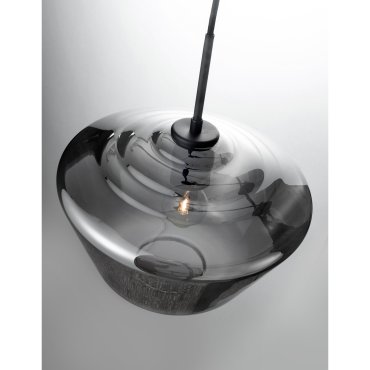 Nova Luce Veiro - hanglamp - Ø 30 x 120 cm - zwart en chroom