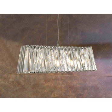 Searchlight Tiara - hanglamp - 67 x 24 x 150 cm - chroom en transparant