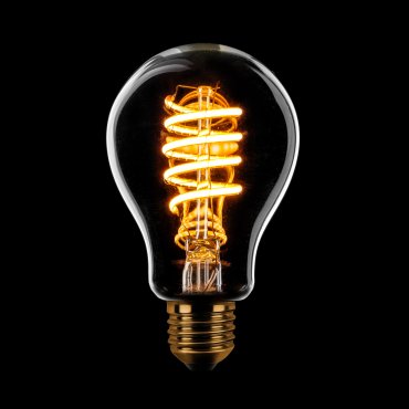 ETH Standard Spiral LED Filament - E27 - 8W dimbaar - 1800K - transparant