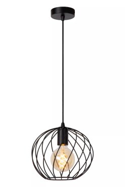 Lucide Danza - hanglamp - Ø 25 x 150 cm - zwart