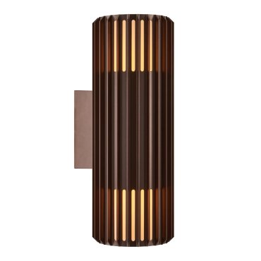 Nordlux Aludra N - buiten wandverlichting - 12,4 x 33,7 x 17,4 cm - IP54 - bruin