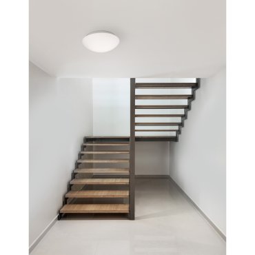 Nova Luce Brest - plafondlamp badkamer - Ø 23 x 10,5 cm - IP44 - wit