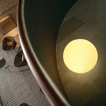 New Garden Buly 60 - vloerlamp met kabel - Ø 60 x 55 cm - 7W LED incl. - doorschijnend limoen