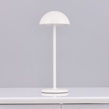 Nova Luce Rose - oplaadbare tafellamp - Ø 11,5 x 32 cm - 2W dimbare LED incl. - IP54 - zandwit