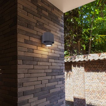 Lutec Cypres - buiten wandlamp - 9,6 x 10,9 x 10,7 cm - IP44 - donker grijs