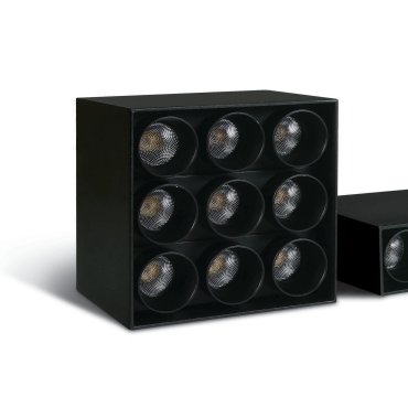 ONE Light Dark Light Ceiling Tubes - plafondverlichting - 9,5 x 9,5 x 8,4 cm - 20W LED incl. - zwart