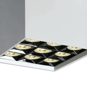 ONE Light Mirror Square Boxes - plafondverlichting - 12,3 x 12,3 x 8,8 cm - 30W LED incl. - wit
