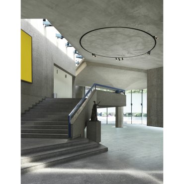 Nova Luce Curve - curve spoor 90 graden voor uitsparing magnetisch profiel - 120 x 6,9 x 7,5 cm - zandzwart