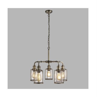 Searchlight Pipes - hanglamp - Ø 56 x 150 cm - antiek messing