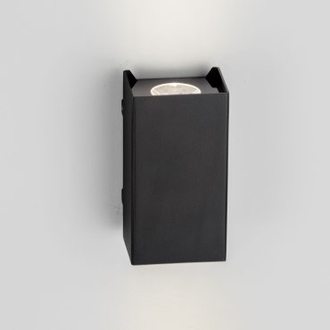 Nova Luce Elio - buiten wandverlichting - 7 x 13 x 6,2 cm -  6W LED incl. - IP65 - donker antraciet