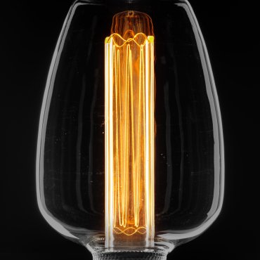 ETH Deco Filament LED 43S - 11 x 20 cm - E27 - 3 stappen dimbaar - 1W/2,5W/5W - 1800K – gerookt glas