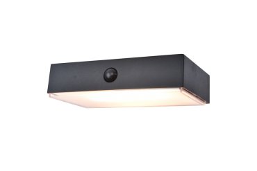 Lutec Fadi - buiten wandverlichting op zonne-energie met bewegingsmelder - slimme verlichting - Lutec Connect - 18 x 10,5 x 4,3 cm - 5W LED incl. - IP54 - zwart