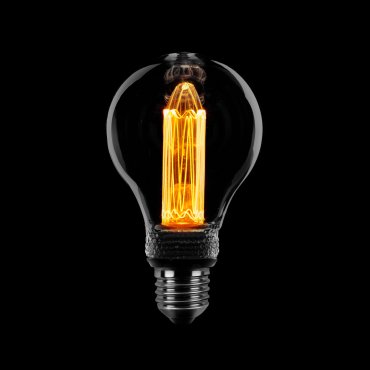 ETH Standard LED Filament - E27 - 3 stappen dimbaar - 5W - 1800K – gerookt titanium