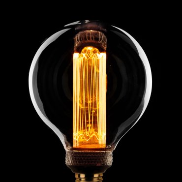 ETH LED Filament Globe - Ø 9,5 cm - E27 - 3 stappen dimbaar - 5W - 1800K - transparant
