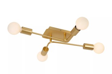 Lucide Lester - plafondverlichting - 51 x 39 x 9 cm - mat goud