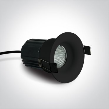 ONE Light Recessed Spots Fixed LED - inbouwspot - Ø 86 mm, Ø 75 mm inbouwmaat - 12W dimbare LED incl. - IP65 - zwart
