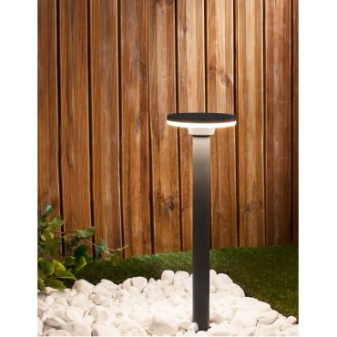 Nova Luce Suite - tuinpaal - Ø 18 x 60 cm - 12W LED incl. - IP54 - donkergrijs