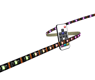 Century Italia Kit-Striscia - LED-strip met USB aansluiting voor tv's van 65" tot 75" - 1cm breed - 300cm lengte - 5V - dimbaar met afstandsbediening - 1,5W LED per meter - 30 LEDs per meter - IP20 - RGB