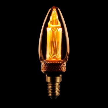 ETH LED Filament Candle - E14 - 2,3W dimbaar - 1800K - goud