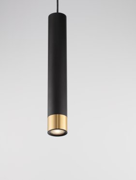 Nova Luce Picto - hanglamp - Ø 6 x 240 cm - zwart en goud
