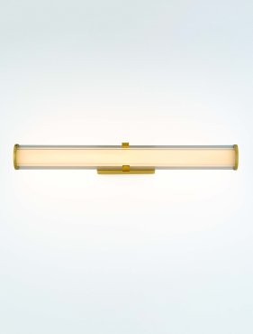 Nova Luce Hedula - wandlamp - 63 x 12 x 8,2 cm - 23W LED incl. - IP44 - zandgoud