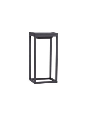 Nova Luce Tegolo - draagbare tafellamp op zonne-energie met USB-poort - 15,1 x 39,2 x 16,6 cm - 2W LED incl. -  IP54 - donker antraciet