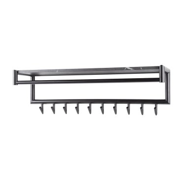 Vico Tenaro - kapstok met wandschap - 100 x 27 x 30 cm - grafiet