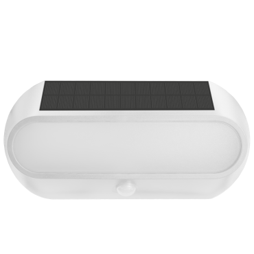 Century Italia Aura - buiten wandlamp op zonne-energie met sensor - 25 x 6,6 x 12 cm - 5W LED incl. - IP54 - wit