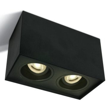 ONE Light GU10 Adjustable Square Cylinders - opbouwspot 2L - 18,2 x 9,6 x 12,5 cm - zwart