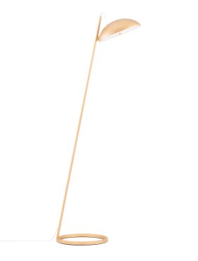 Nova Luce Flute - vloerlamp - Ø 30 x 153 x 55 cm - 30W dimbare LED incl. - zandgoud