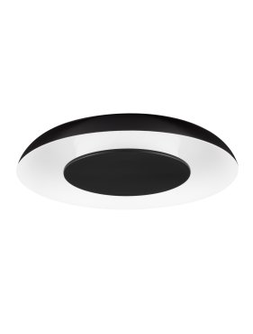 Nova Luce Epos - plafondlamp - Ø 40 x 6 cm - 24W dimbare LED incl. - zandzwart en wit