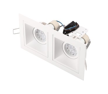 Maxlight Hit - inbouwspot 2L - 215 x 115 mm, 195 x 95 mm inbouwmaat - wit