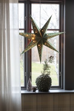 SHOWROOMMODEL - Konstsmide kerstverlichting - papieren 7-ster - 78 x 19 x 78 cm - groen
