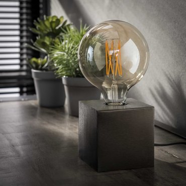 SHOWROOMMODEL - Vico Block - tafellamp - 10 cm - zwart nikkel