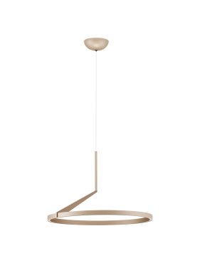 Nova Luce Tilia - hanglamp - Ø 60 x 250 cm - 31W dimbare LED incl. - mokkakoffie