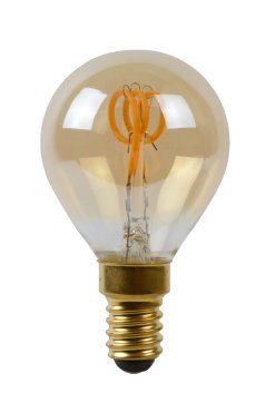 Lucide LED filament lamp - Ø 4,5 x 7 cm - E14 - 3W dimbaar - 2200K - amber