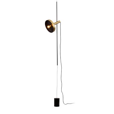 Faro Whizz - hanglamp - Ø 10 x 419,5 cm - satijn goud en zwart
