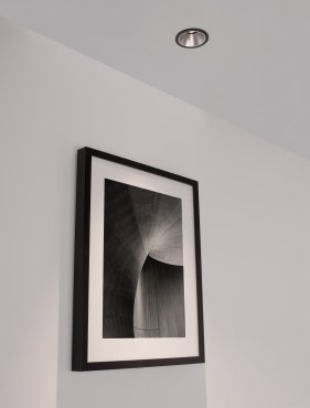 Nova Luce Homer - inbouwspot - Ø 85 mm - inbouwmaat 75 mm - 10W LED incl. - 24° lichtbundel - zwart met aluminium