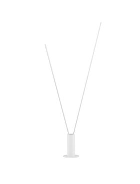 Nova Luce Kimolia - vloerlamp  - Ø 22 x 180,7 cm - 49W dimbare LED incl. - mat wit