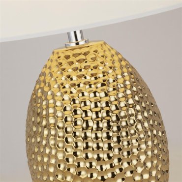 Searchlight Nadine - tafellamp - Ø 48 x 45 cm - goud en crème
