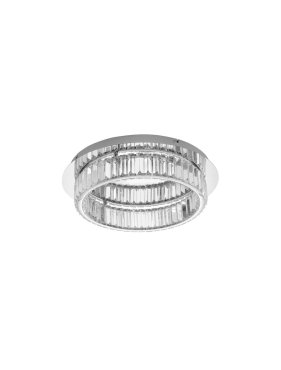 Nova Luce Aurelia - plafondlamp - Ø 50 x 12 cm - 29W dimbare LED incl. - chroom