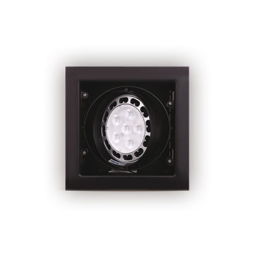 Maxlight Matrix - inbouwspot 1L - 185 x 185 mm, 150 x 150 mm inbouwmaat - zwart