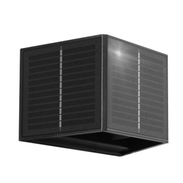 Century Italia Up&amp;Down - buiten wandlamp met 2 regelbare lichtbundels op zonne-energie met dag-nachtsensor - 15,4 x 9,6 x 9,9 cm - 5W LED incl. - IP54 - zwart - 3000K