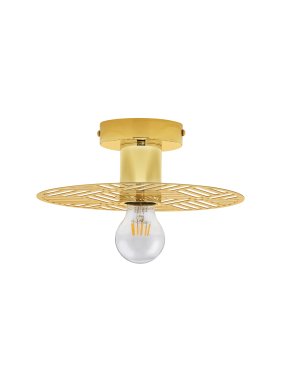 Nova Luce Eres - wandlamp - Ø 25 x 9 cm - goud