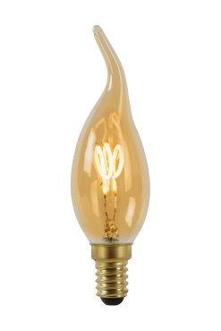 LED filament kaarslamp - Ø 3,5 x 11,5 cm - E14 - 3W dimbaar - 2200K - amber