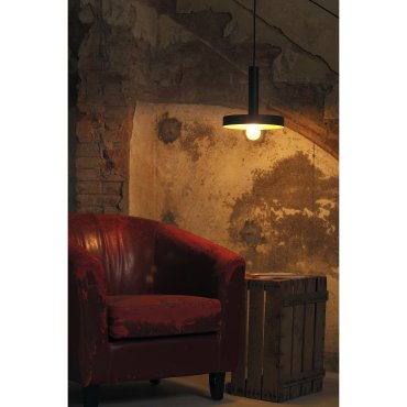 Faro Whizz - hanglamp - Ø 25 x 26 cm - zwart en satijn goud