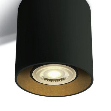 ONE Light GU10 Decorative Cylinders - opbouwspot 1L - Ø 8 x 9,4 cm - zwart