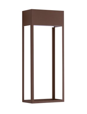 Nova Luce Moby - buiten wandverlichting - 16 x 40 x 9 cm - 20W LED incl. - IP65 - corten