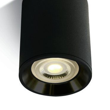ONE Light Dark Light Cylinders - plafondverlichting - Ø 7 x 10 cm - zwart